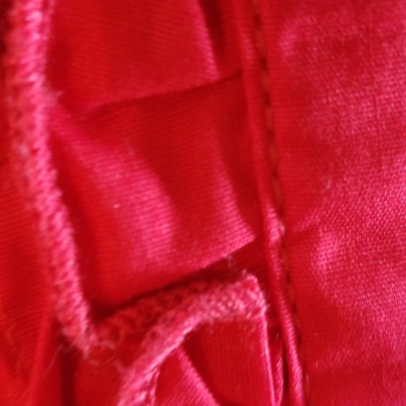 Antilia Femme red tuxedo like ruffle front top - Picture 4 of 6